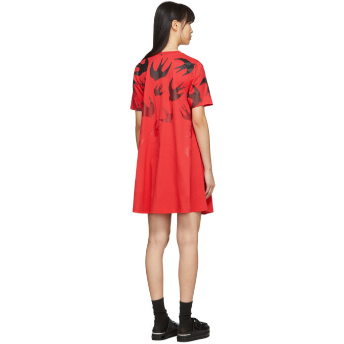 McQ Alexander McQueen Red Swallow Dress McQ Alexander McQueen