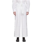 3.1 Phillip Lim White Belted Utility Snap Trousers