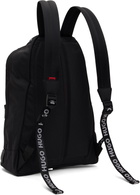 Hugo Black Recycled Nylon Canvas Backpack