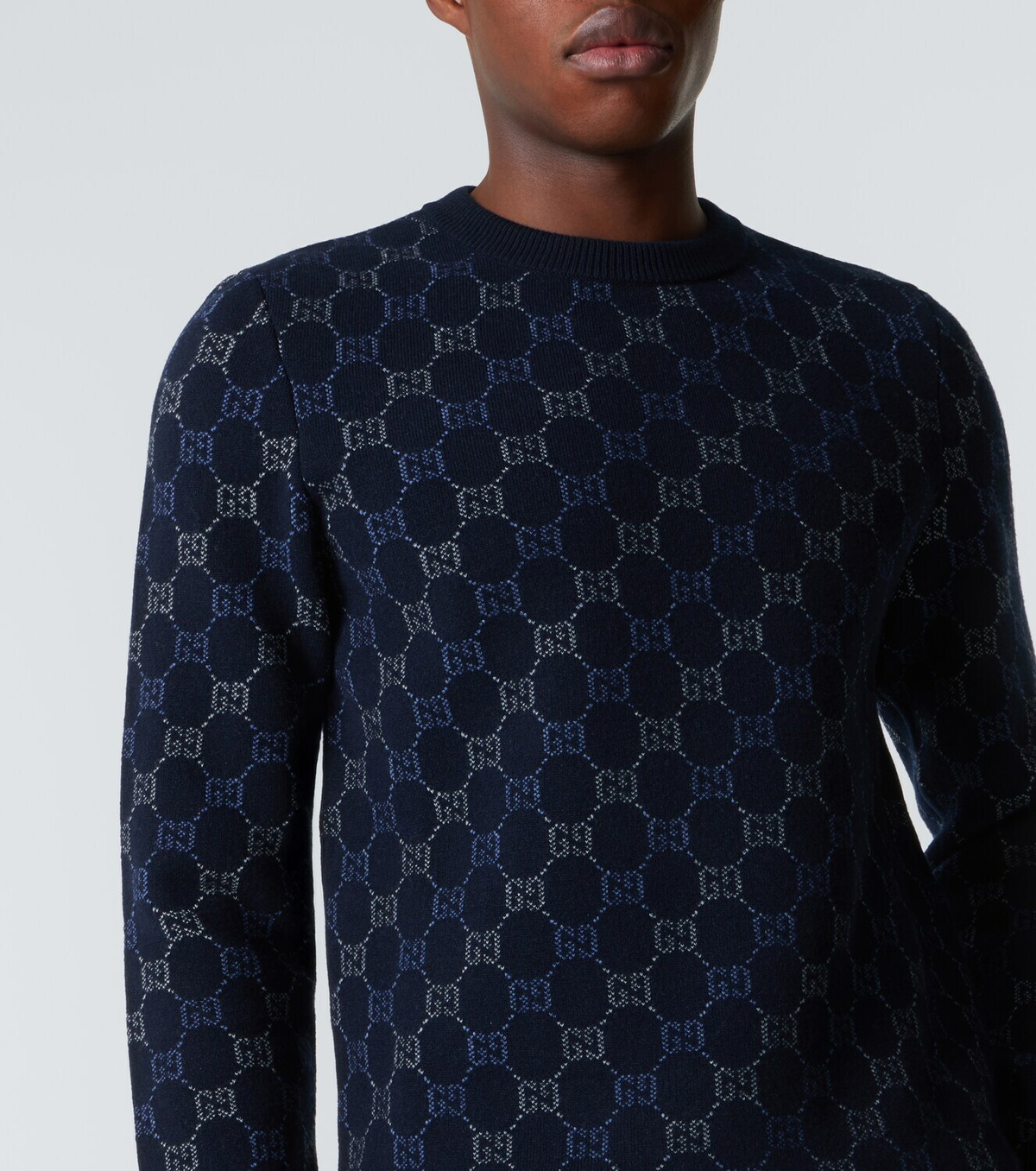 Gucci GG wool and cashmere-blend jacquard sweater