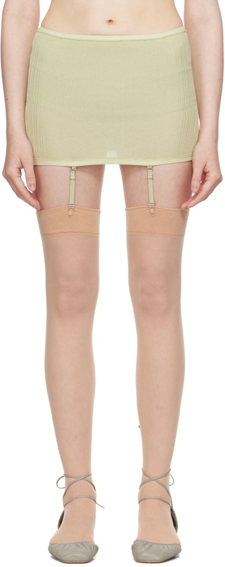Photo: LEMAIRE Green Underwear Suspenders Miniskirt