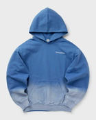 Sporty & Rich Serif Logo Embroidered Hoodie Dip Dye Blue - Mens - Hoodies