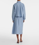 Miu Miu Cropped checked cotton shirt