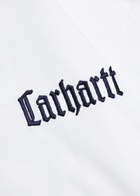 Carhartt Wip Schooling Logo-embroidered Cotton T-shirt White