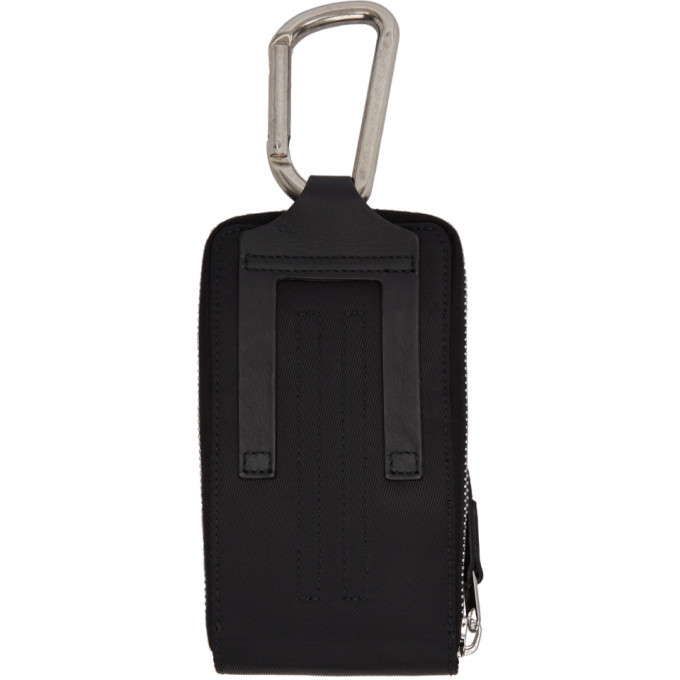 Rick Owens Drkshdw Black Techno Flat Clip-On Pouch Rick
