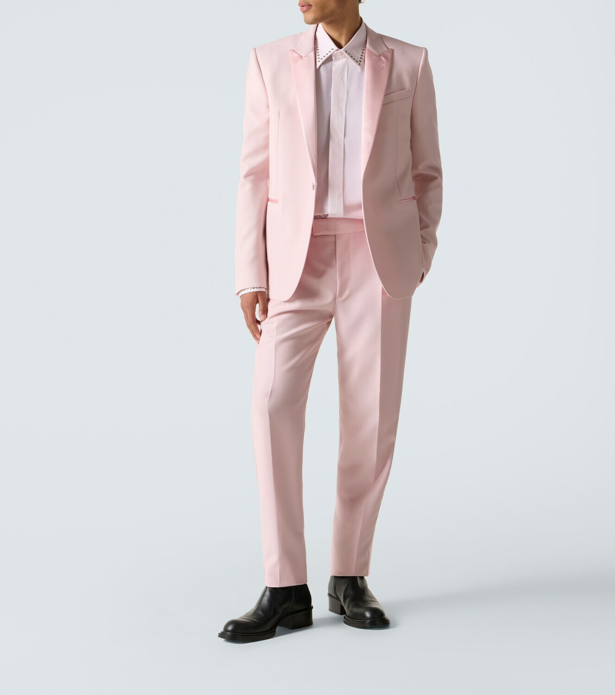 McQueen Silk-trimmed wool and mohair slim pants