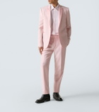 McQueen Silk-trimmed wool and mohair slim pants