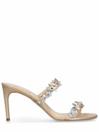 RENÉ CAOVILLA 80mm Satin & Flower Sandals