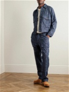 Miles Leon - Dahlia Slim-Fit Cropped Denim Jacket - Blue