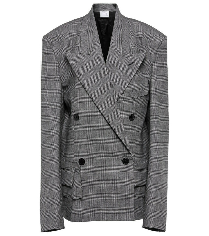 Photo: Vetements - Oversized checked wool blazer