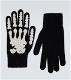 Amiri Skeleton cashmere gloves