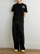 LOEWE - Suna Fujita Logo-Embroidered Cotton-Jersey T-Shirt - Black