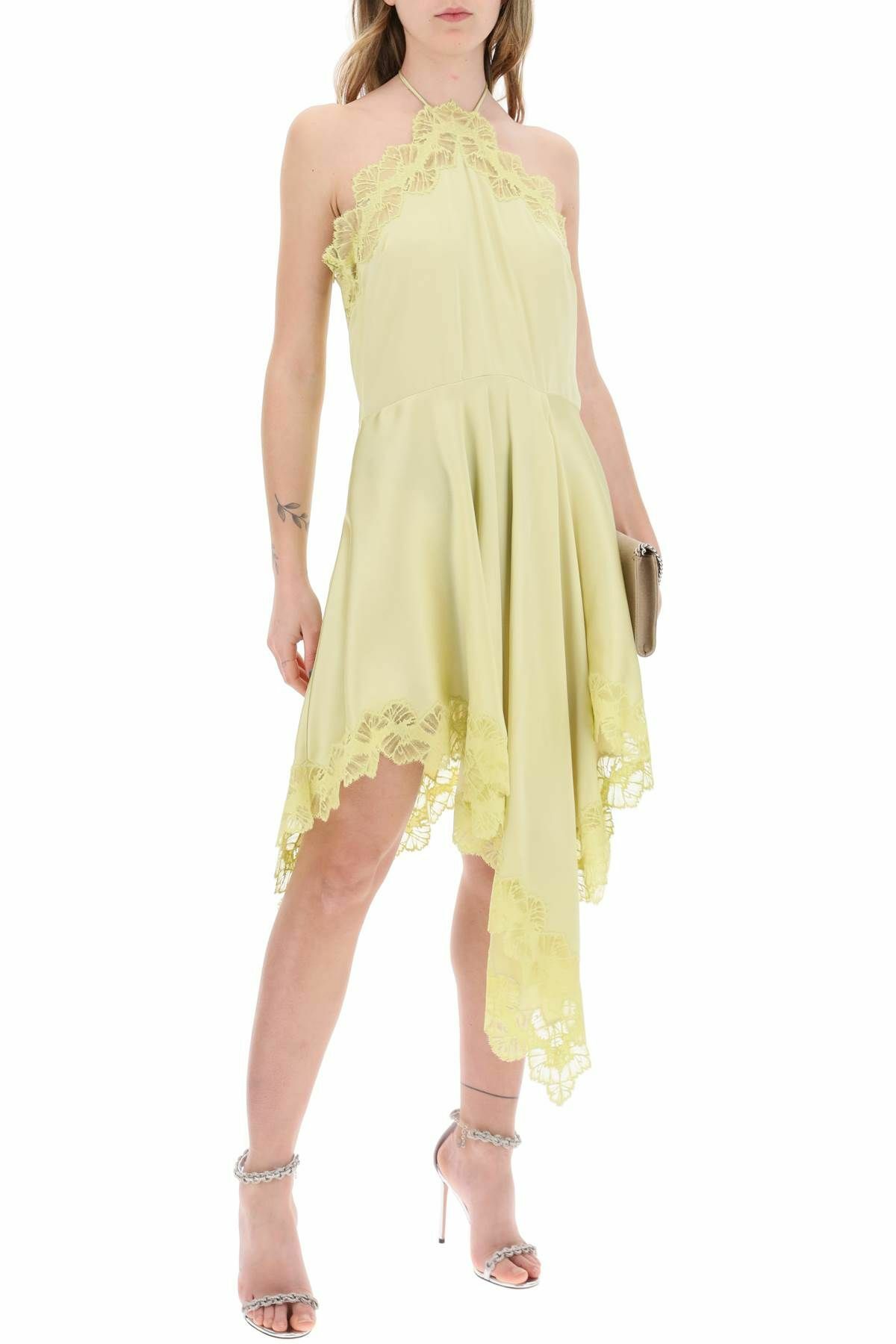 cute birthday dresses for teens STELLA MCCARTNEY Cape-sleeve asymmetric dress