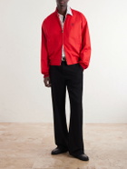 Versace - Logo-Embroidered Cotton Blouson Jacket - Red