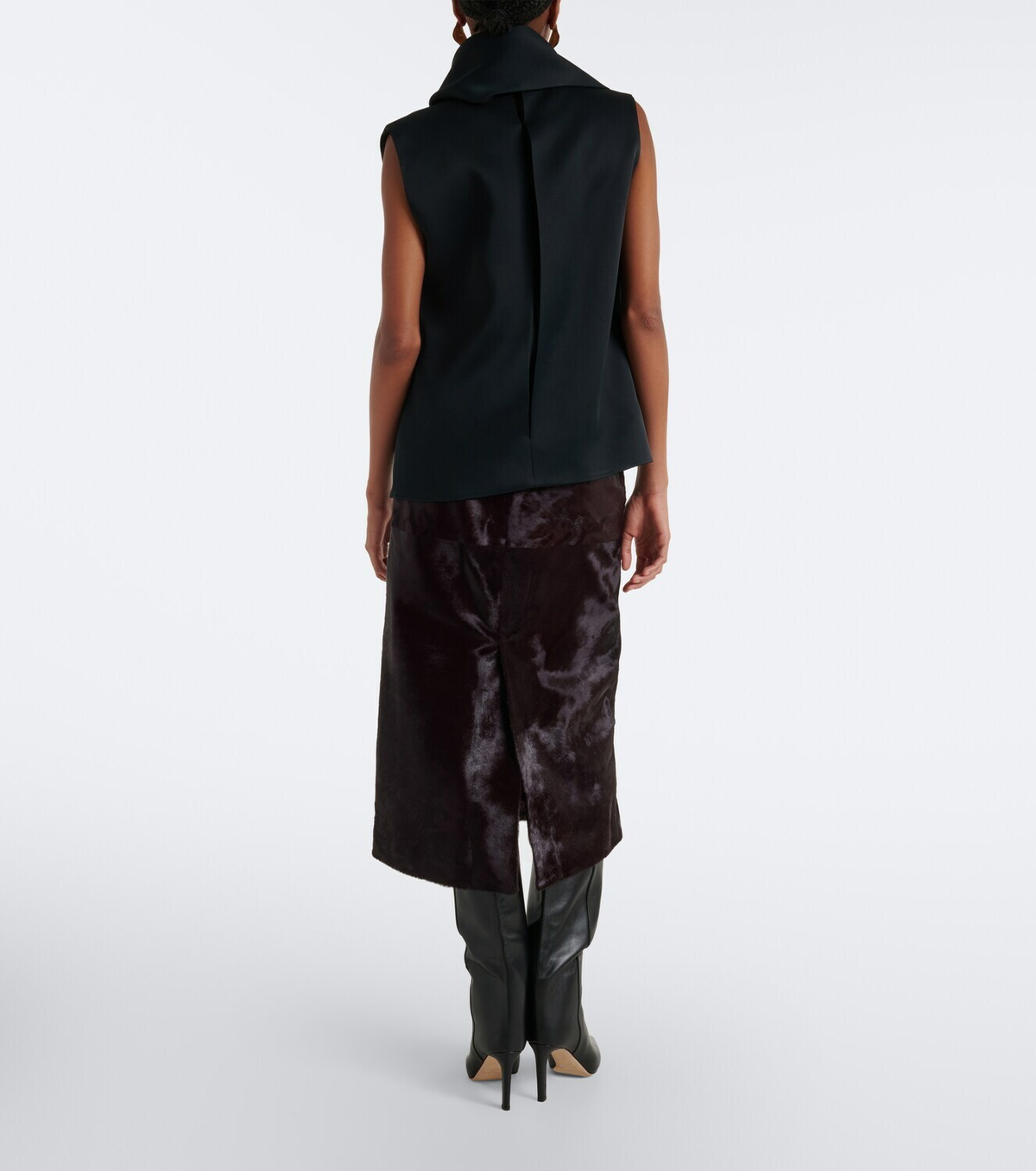Simkhai Tobiana calf hair pencil skirt