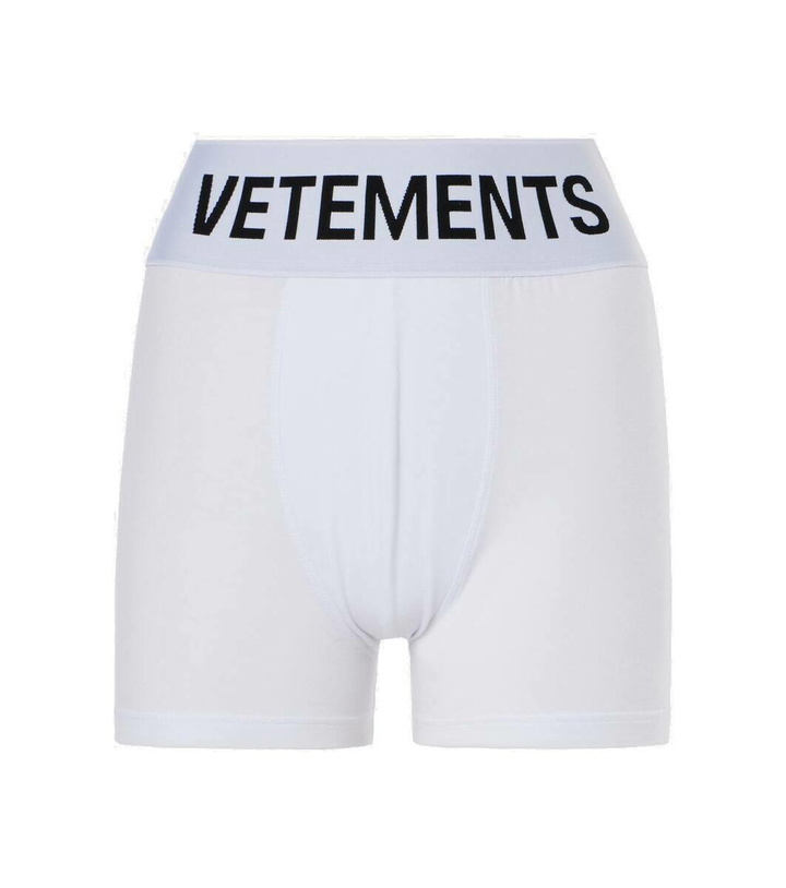Photo: Vetements Logo cotton-blend boxers
