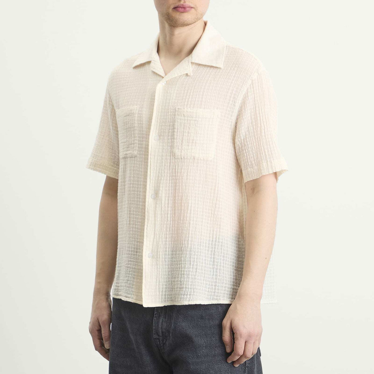 Carter Young Men's Luis Shirt in Cream Check