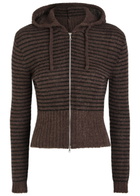 Our Legacy Compact Striped Brushed Alpaca-blend Jumper Brown