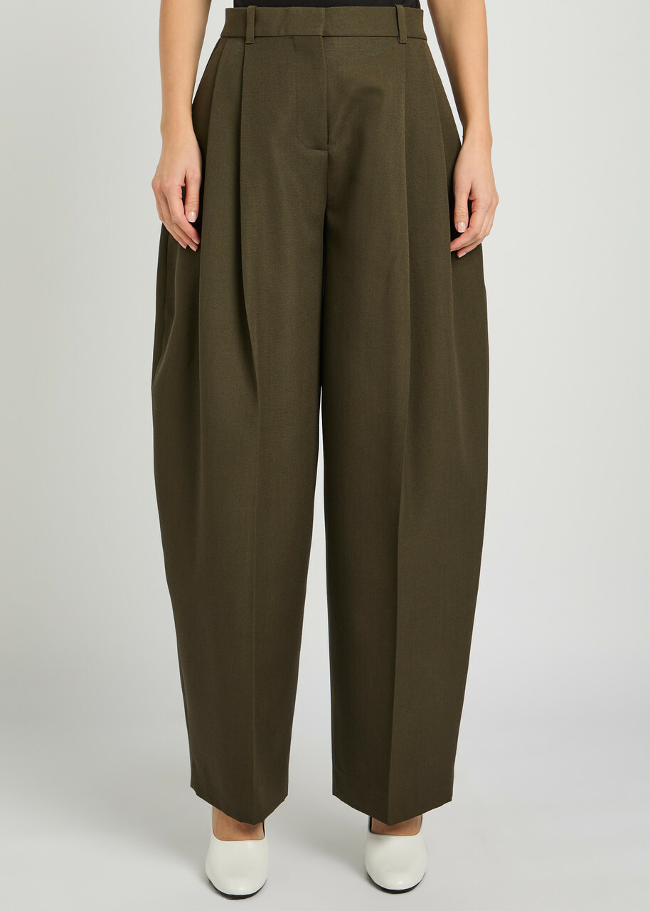 Jacquemus Le Pantalon D'homme Pleated Wool Trousers Khaki