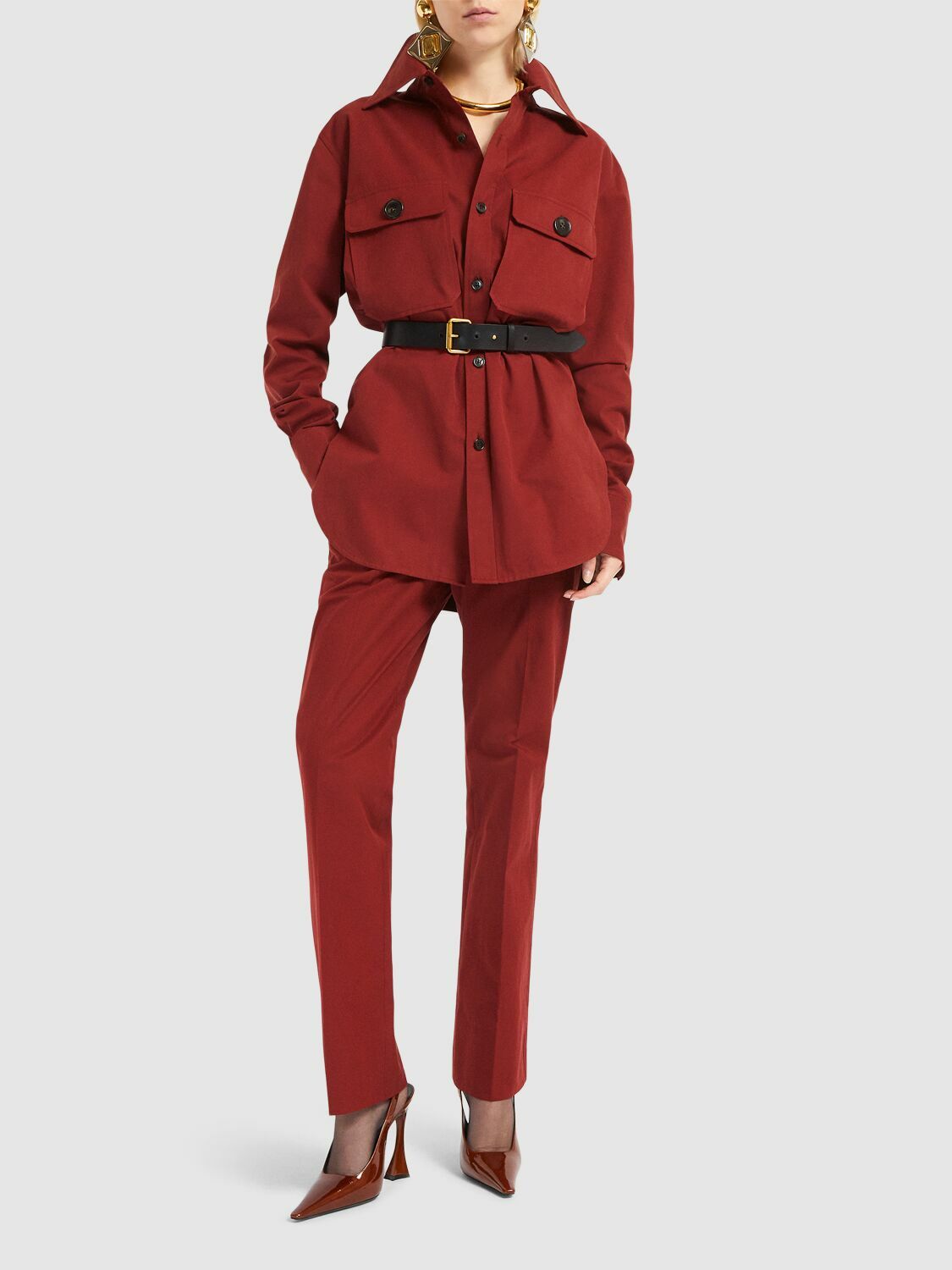SAINT LAURENT Cotton Twill Pants Saint Laurent