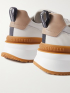 BRUNELLO CUCINELLI - Suede and Leather Sneakers - White