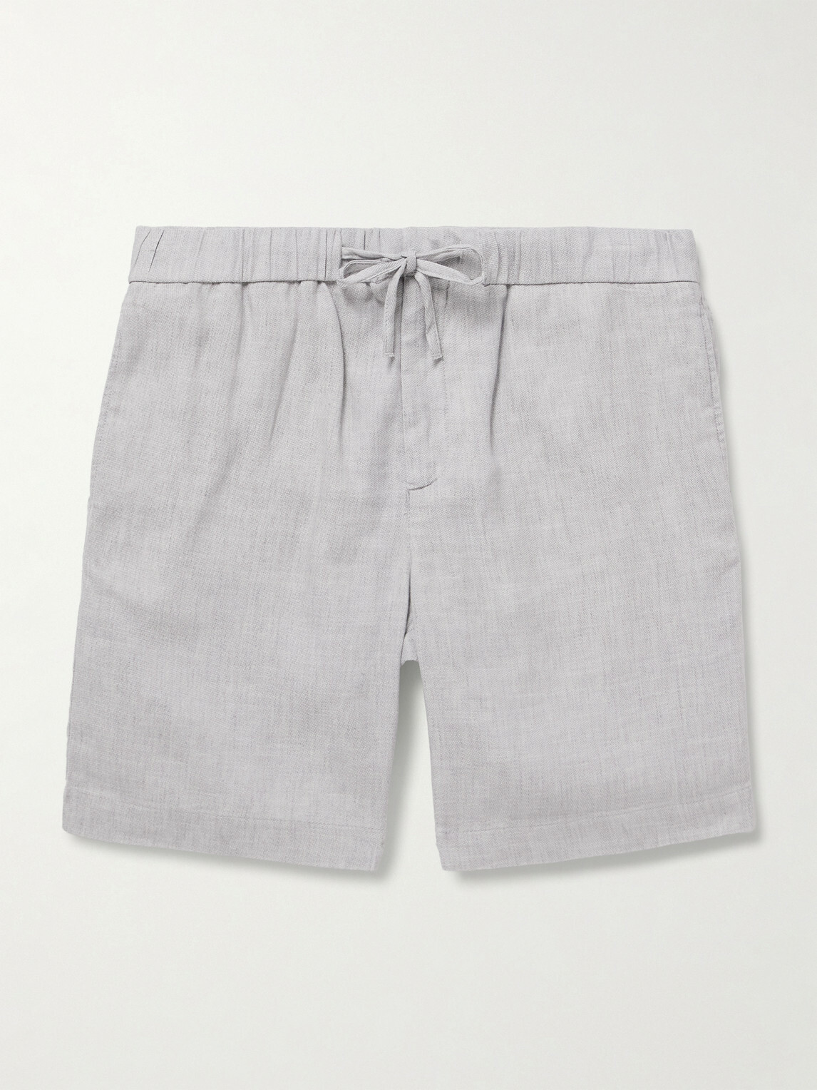 Frescobol Carioca - Felipe Straight-Leg Linen and Cotton-Blend Drawstring Shorts - Gray