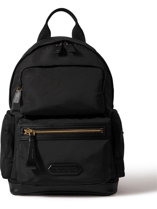 Photo: TOM FORD - Leather-Trimmed Nylon Backpack