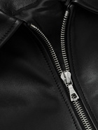 Officine Générale - Gianni Leather Bomber Jacket - Black