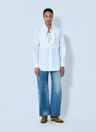 Maison Margiela White Folded V-Neck Collar Shirt