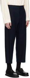 AMOMENTO Navy Snap Garconne Trousers