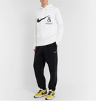 Nike - Undercover Logo-Print Mesh-Panelled Jersey Hoodie - White