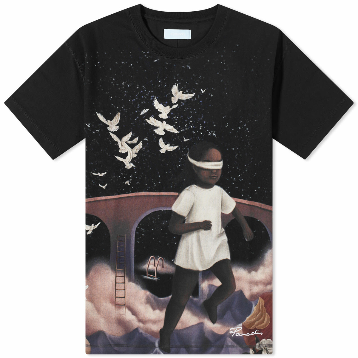 3.Paradis Women's Running Girl T-Shirt in Black 3.Paradis
