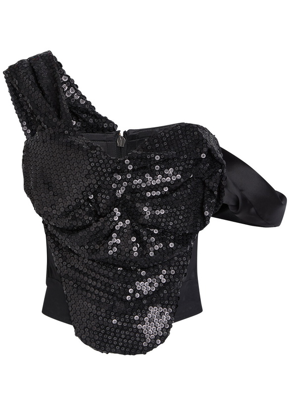 Photo: Vivienne Westwood Sequin-embellished Mesh Corset top Black