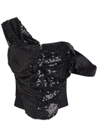Vivienne Westwood Sequin-embellished Mesh Corset top Black
