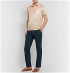 Altea - Tie-Dyed Stretch-Linen Polo Shirt - Pink