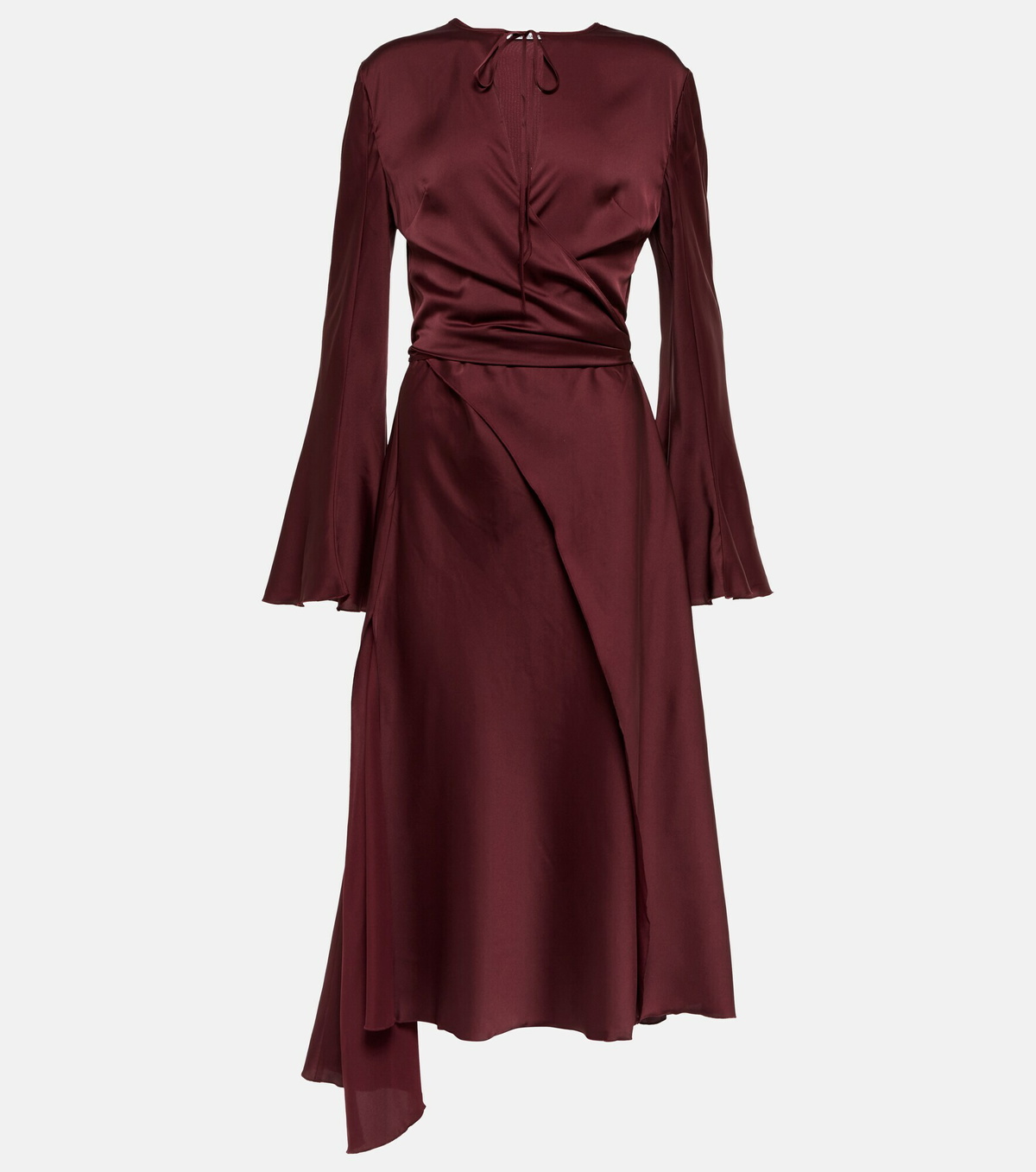 acne satin wrap dress Acne Studios