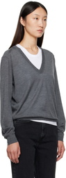 Loulou de Saison Gray Julio Cashmere Sweater