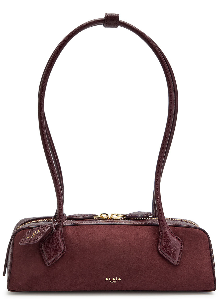 Alaïa Le Teckel Small Suede Shoulder bag - Burgundy - One Size