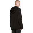 Juun.J Black Plain Knit Hoodie