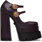 Versace Burgundy Medusa Aevitas Heels