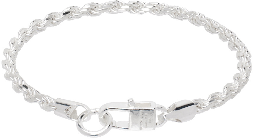 Hatton Labs Silver Twisted Rope Chain Bracelet