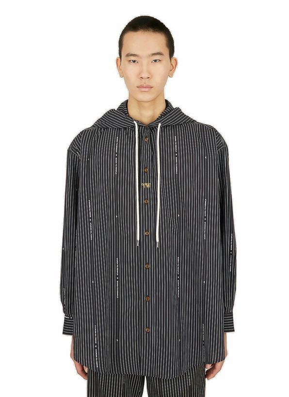 Photo: Vivienne Westwood - Pinstripe Hooded Overshirt in Black