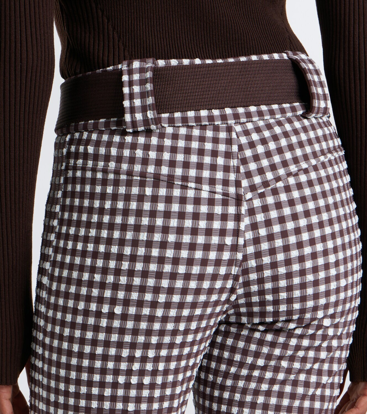 Cordova Sella belted gingham ski pants