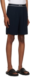 BOSS Navy Jacquard Shorts