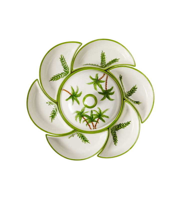 Photo: Les-Ottomans Palm ceramic tray set