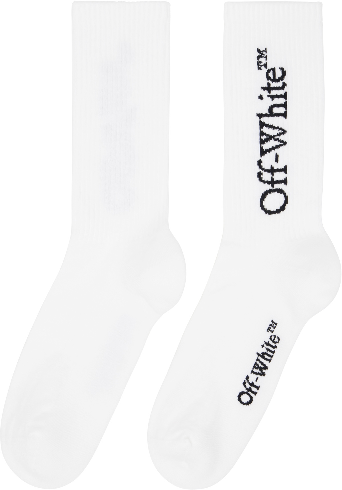 Off-White White Bookish Mid Socks