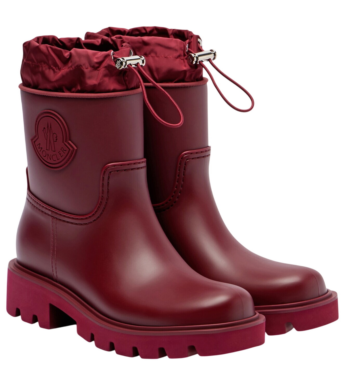 Moncler Black Shiny Rubber Ginette Rain Boots Moncler