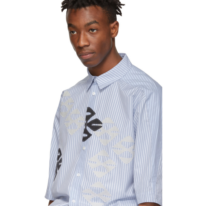 Kiko Kostadinov Blue and White Calcutta Shirt Kiko Kostadinov