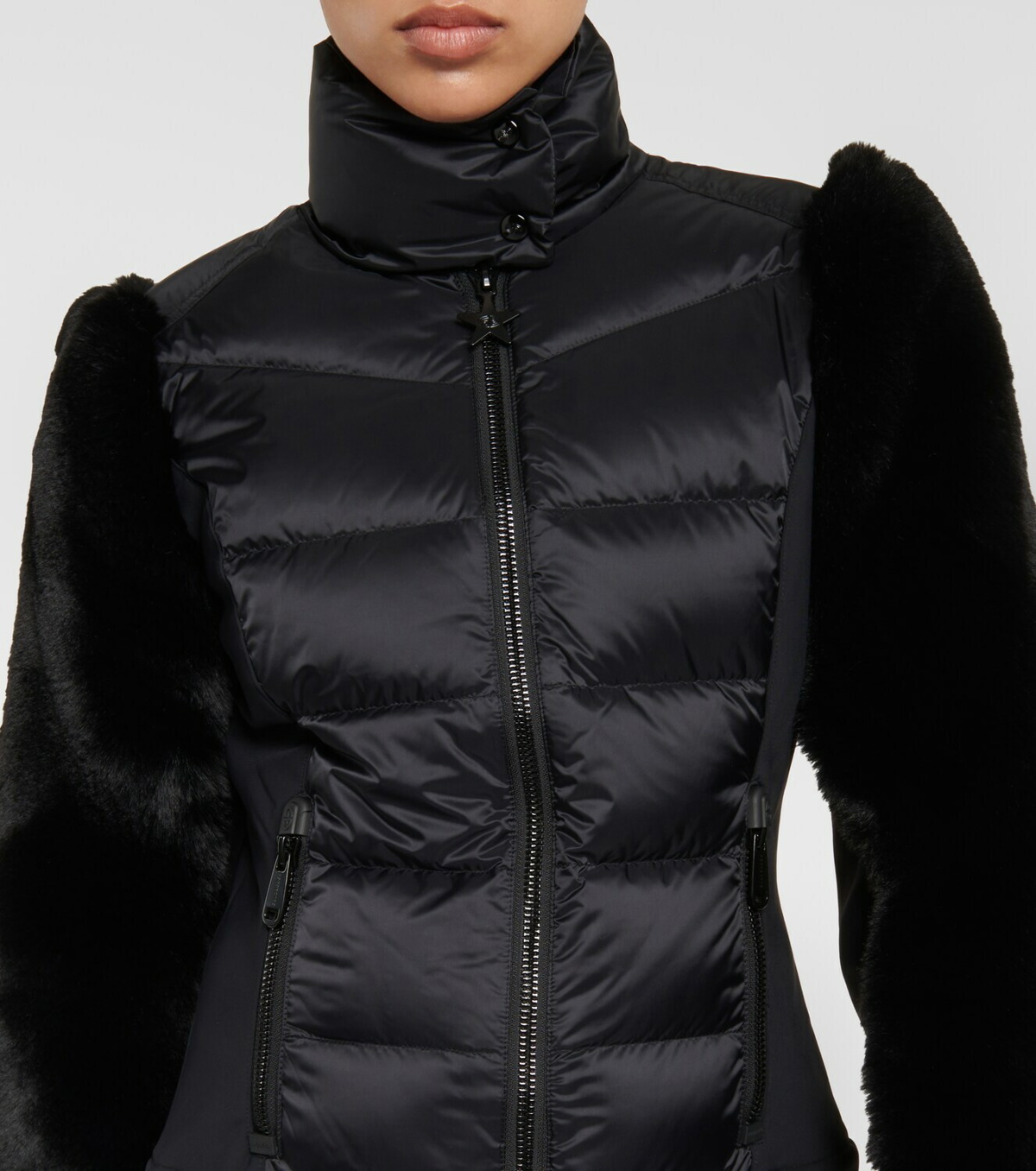 Goldbergh Hida Womens Ski Jacket in Black with Faux Fur Trim