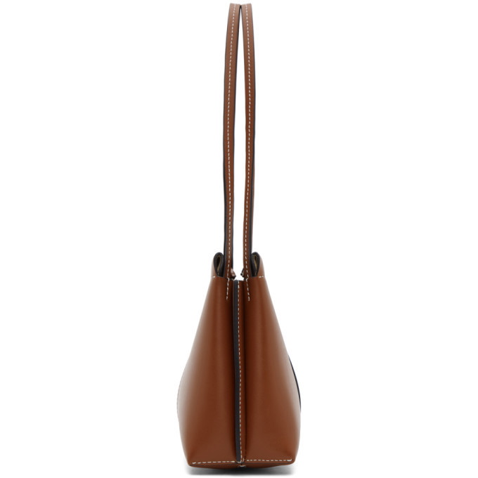 Wandler Carly Mini Leather Shoulder Bag in Brown